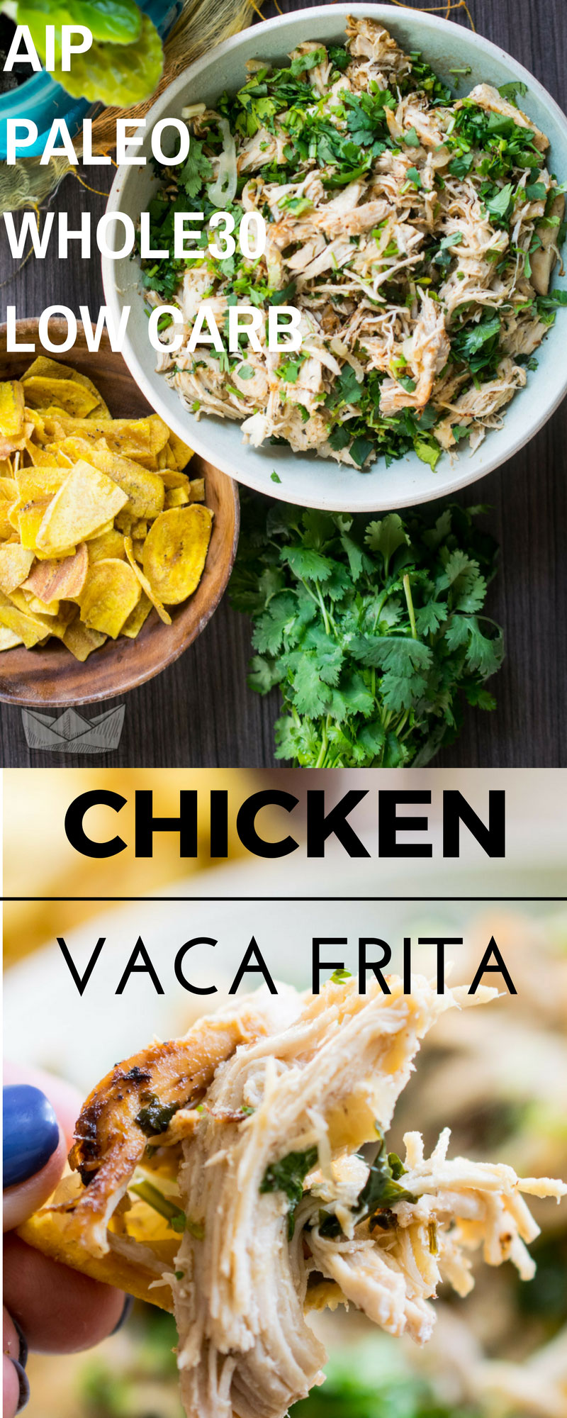 Instant Pot Chicken or Turkey Vaca Frita (Paleo, AIP, Whole30, Low-Carb) // TheCuriousCoconut.com guest post by TheCastawayKitchen.com